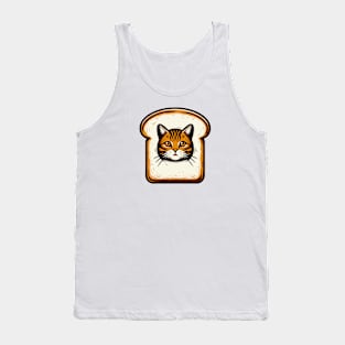 Cat on Bread Tank Top